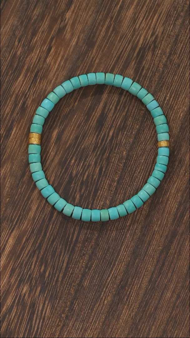 【闪购商品】绿松石1手链18K金镶嵌1