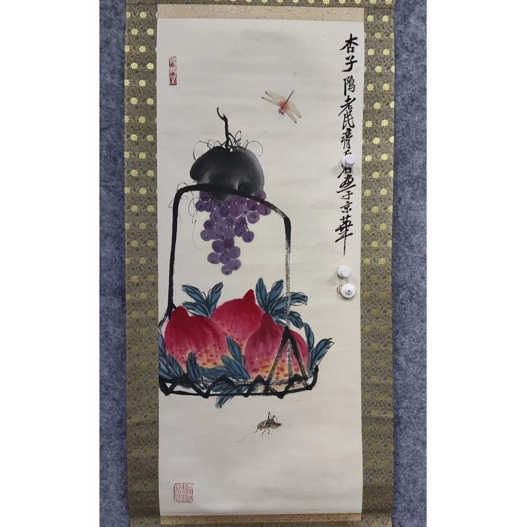 齐老款草虫立轴100/40