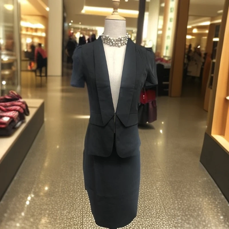 2025夏季新款短袖显瘦修身职业西装套装