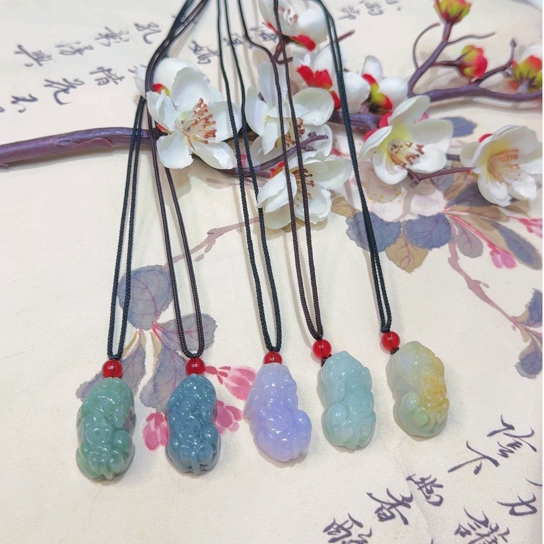 天然翡翠A货福利中号貔貅（多样性发货只发一个）宽16高26厚11