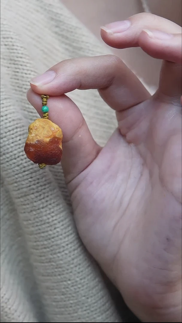 裸石蜜蜡未镶嵌*蜜蜡原石小提溜*活扣头*百搭小配饰*