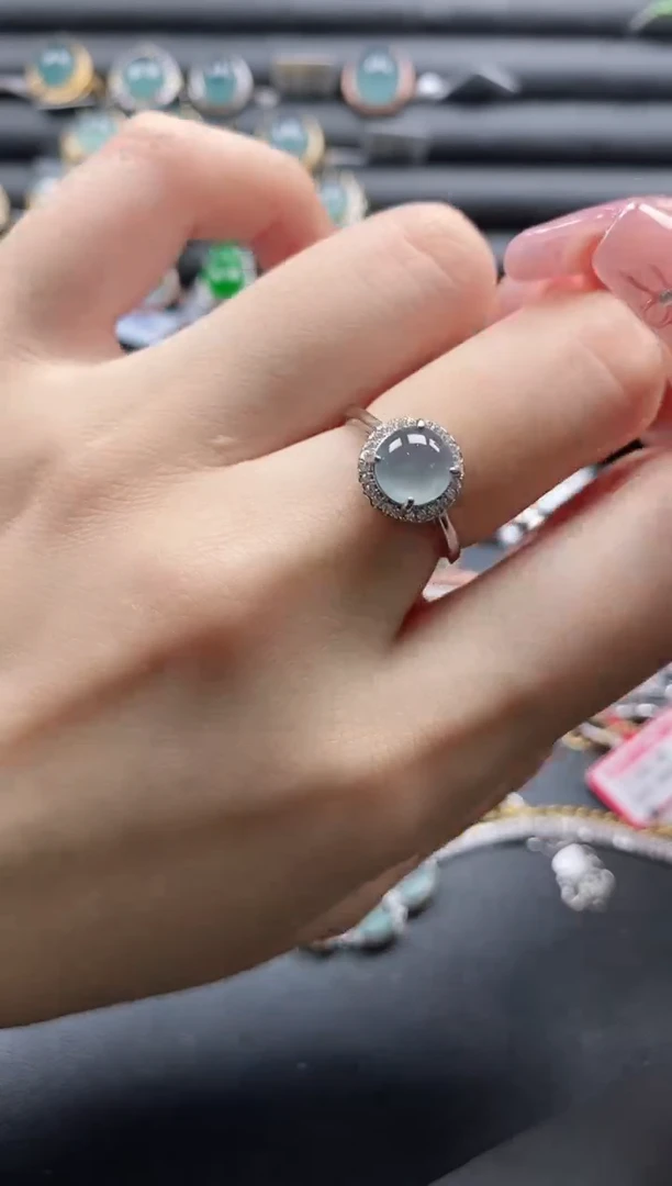 【闪购商品】翡翠戒指银S925镶嵌1111