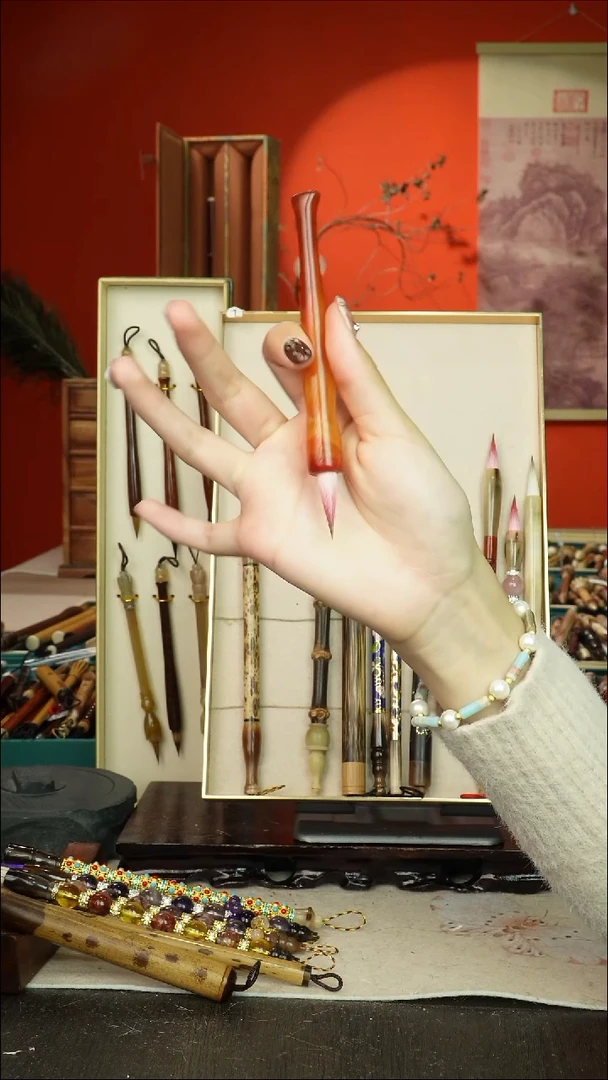 488号闪孤品高货毛笔链接 清水试笔 蘸墨不退