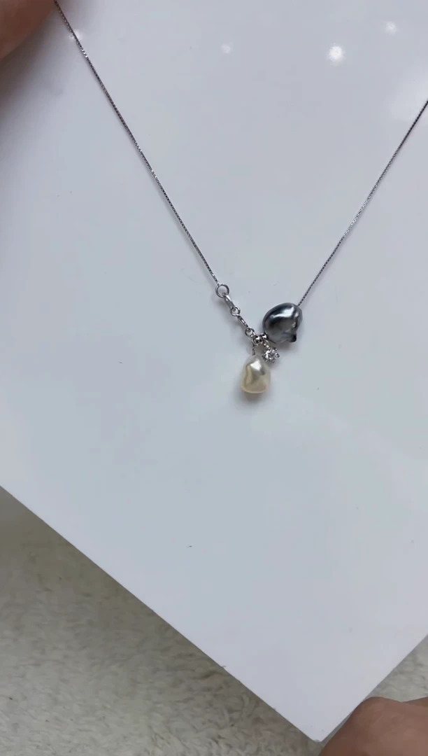 颈饰银S925镶嵌海水珍珠