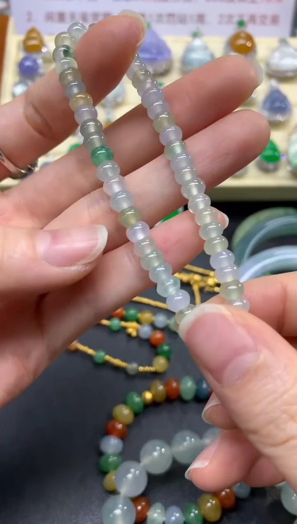 未镶嵌手串翡翠手串|650+65