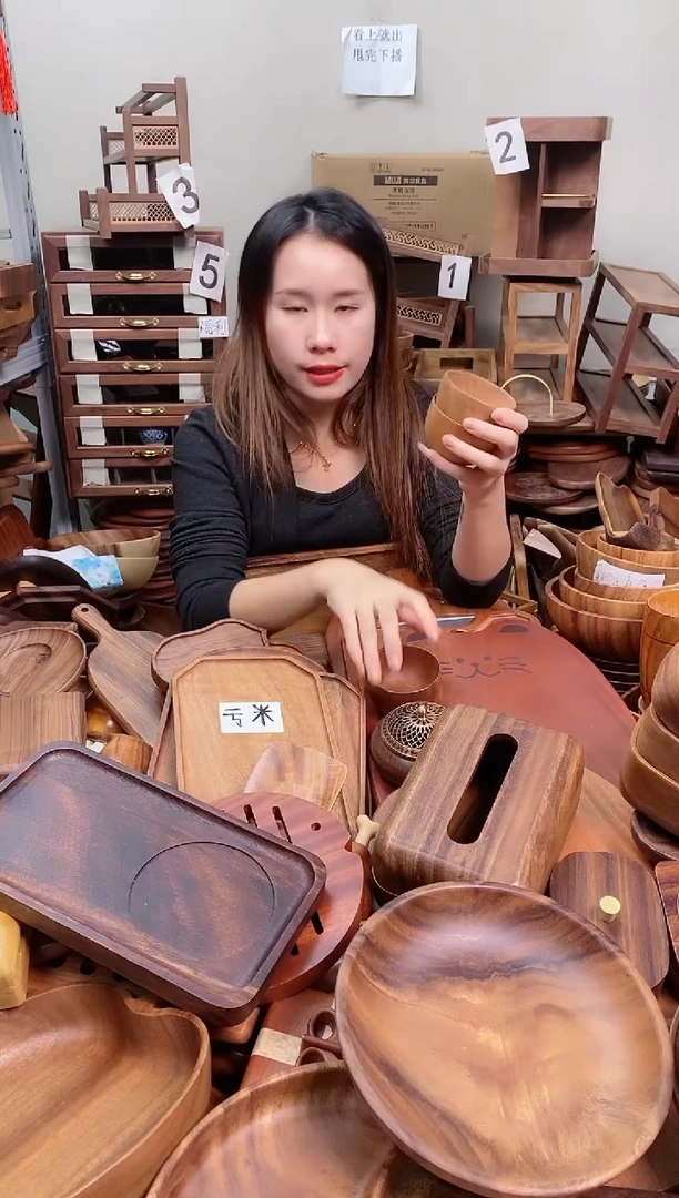 木 南美胡桃木小茶杯8*4.5cm  到手3个