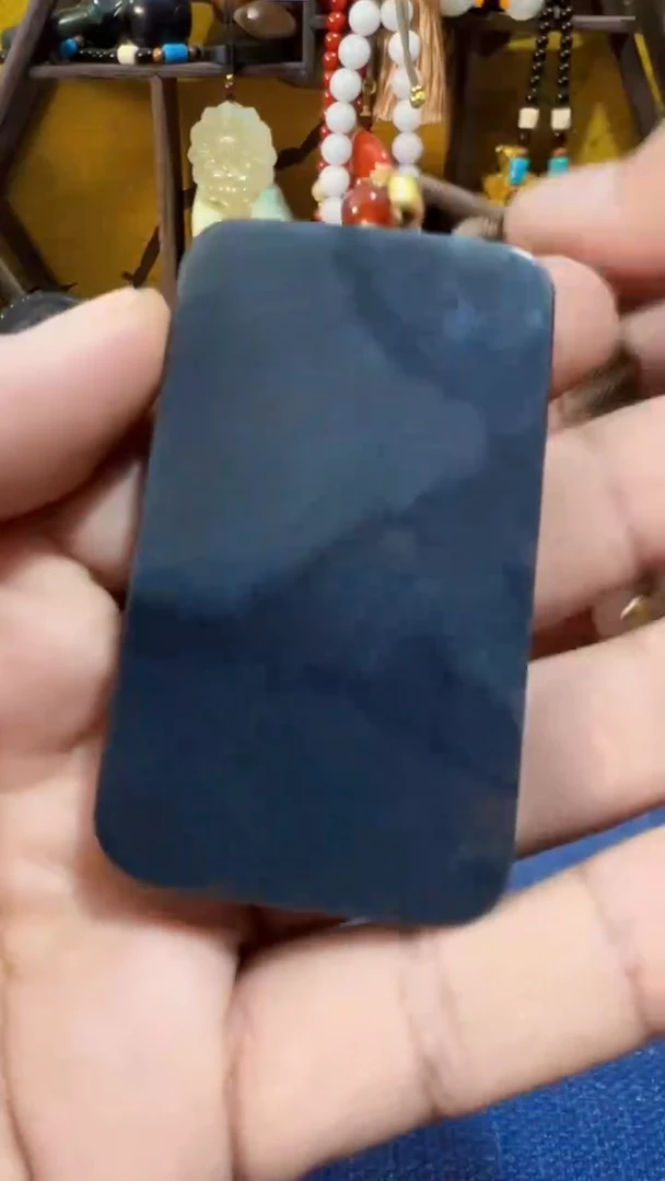 和田玉未镶嵌把件和田 6刀山水画（飞铃文玩）