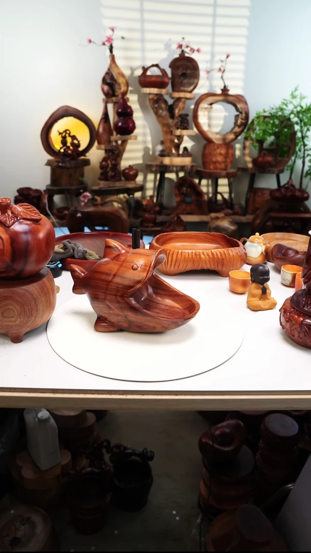 木香樟木摆件/鲸鱼收纳