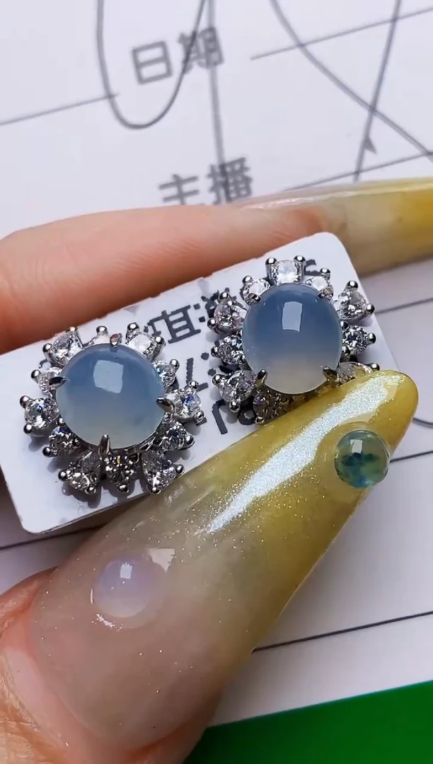 银S925镶嵌戒指翡翠7014