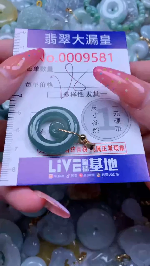 翡翠未镶嵌吊坠(不含链)9581