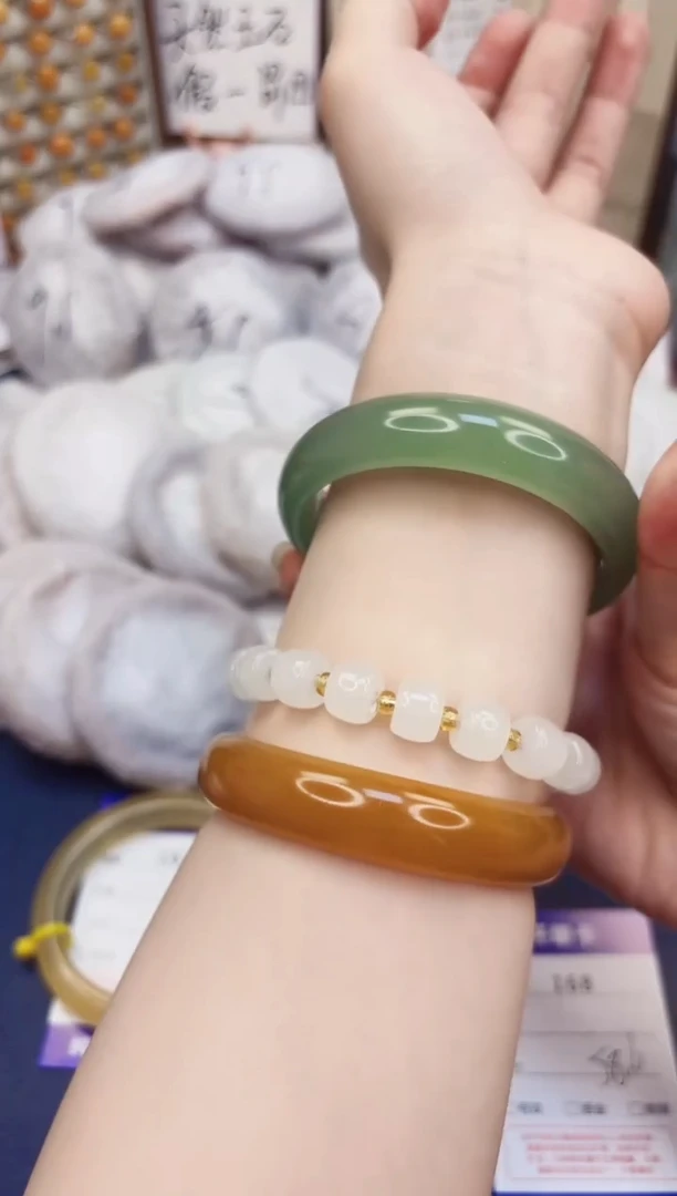 石英质玉手镯未镶嵌168-东陵玉-圈口58