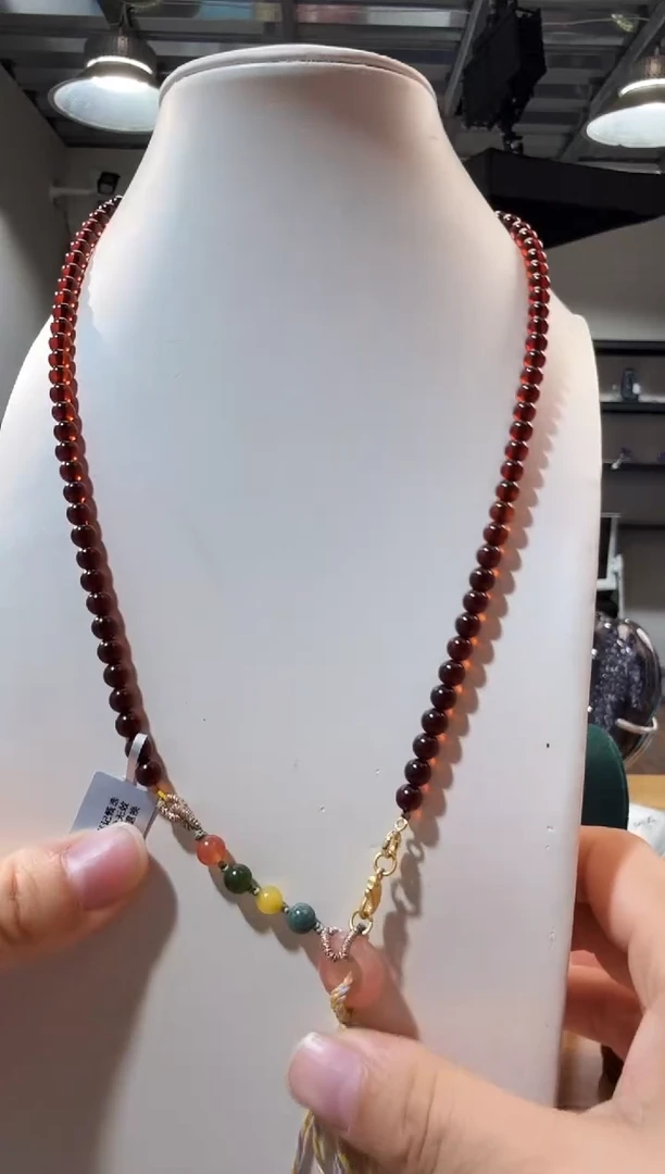 琥珀项链未镶嵌优0557