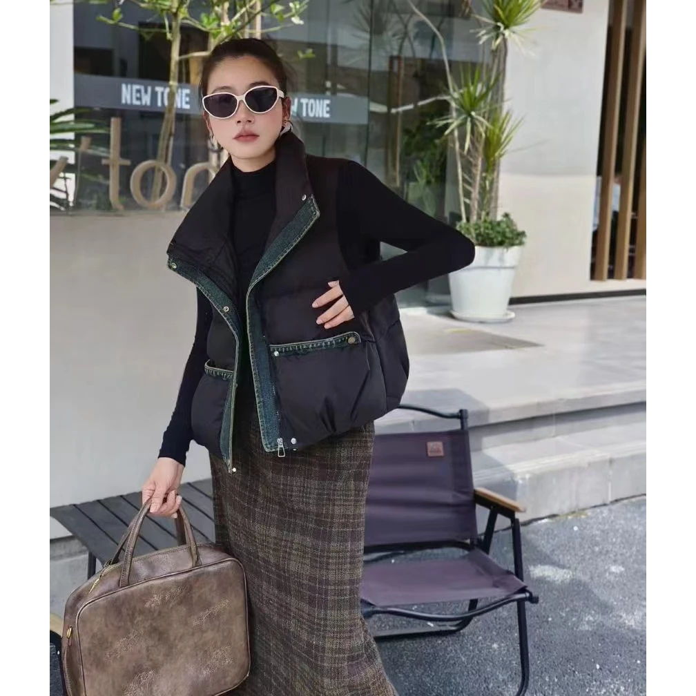 （时髦前卫）冬季女士保暖实穿马夹超轻舒适马甲M-XL胖瘦可以穿