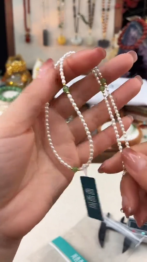 18K金镶嵌手绳淡水珍珠@@E921I013534