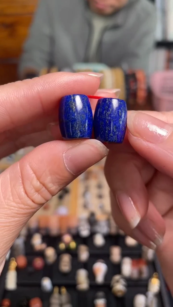 【闪购商品】青金石颈饰未镶嵌青金石饰品一对14