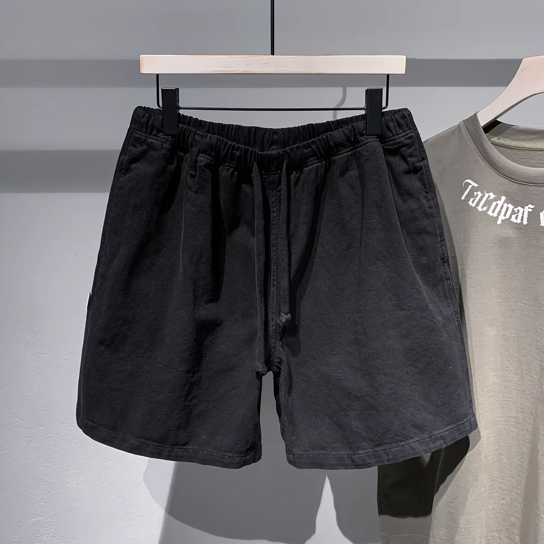 工装短裤男夏季新款色简约宽松时尚百搭五分裤复古休闲裤DS