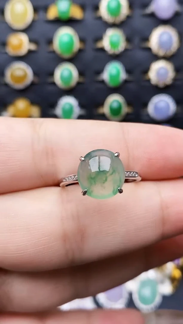 银S925镶嵌戒指翡翠2003