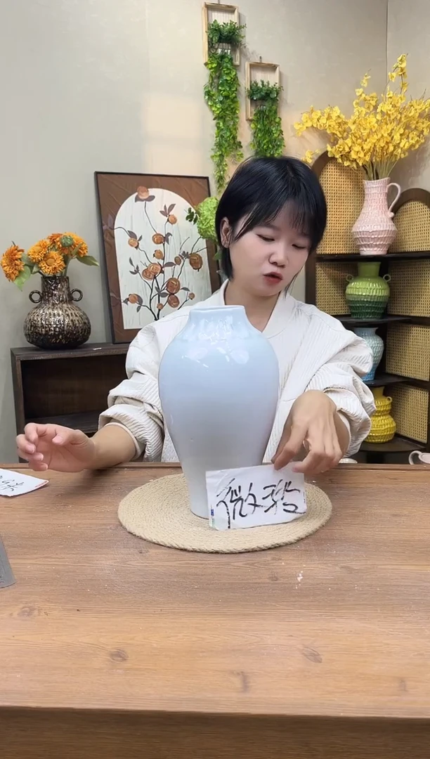 高29 口7 景德镇高温陶瓷花瓶花器