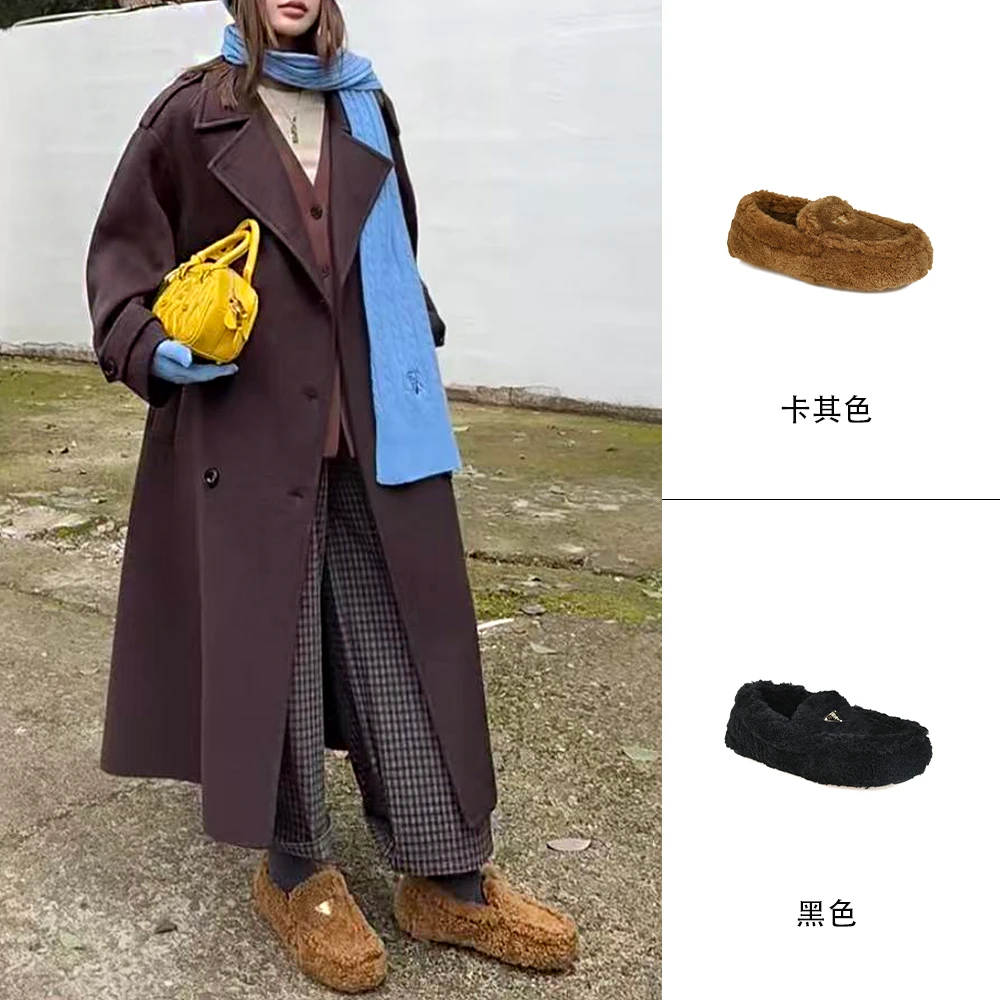 MANIKAGUAN25冬季新款绒里舒适皮毛一体女鞋百搭保暖毛鞋MK203826