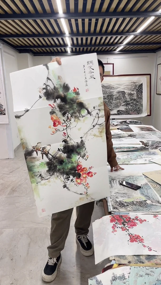 国画阿豪专属链接-赵君梅竖版凌霄