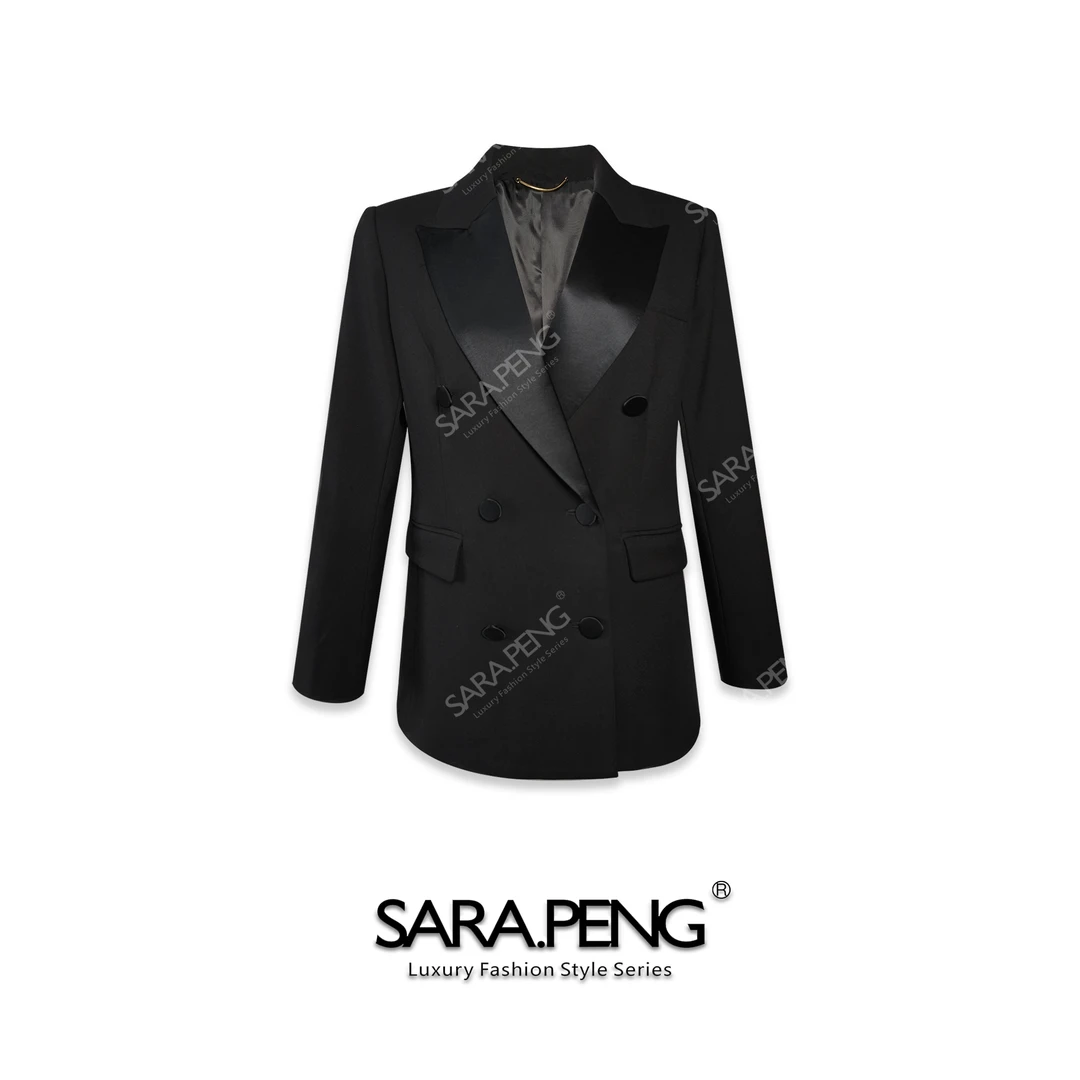 SARA.PENG宋佳同款｜气质炸街宽松羊毛翻领百搭西装外套｜1D168142