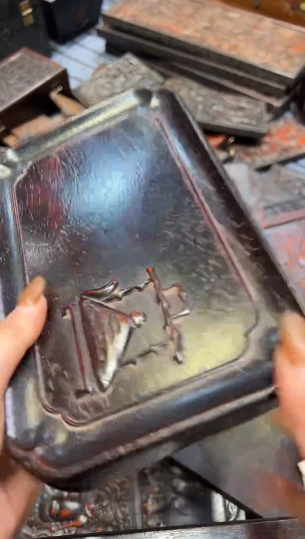 木紫檀雕刻一物一拍