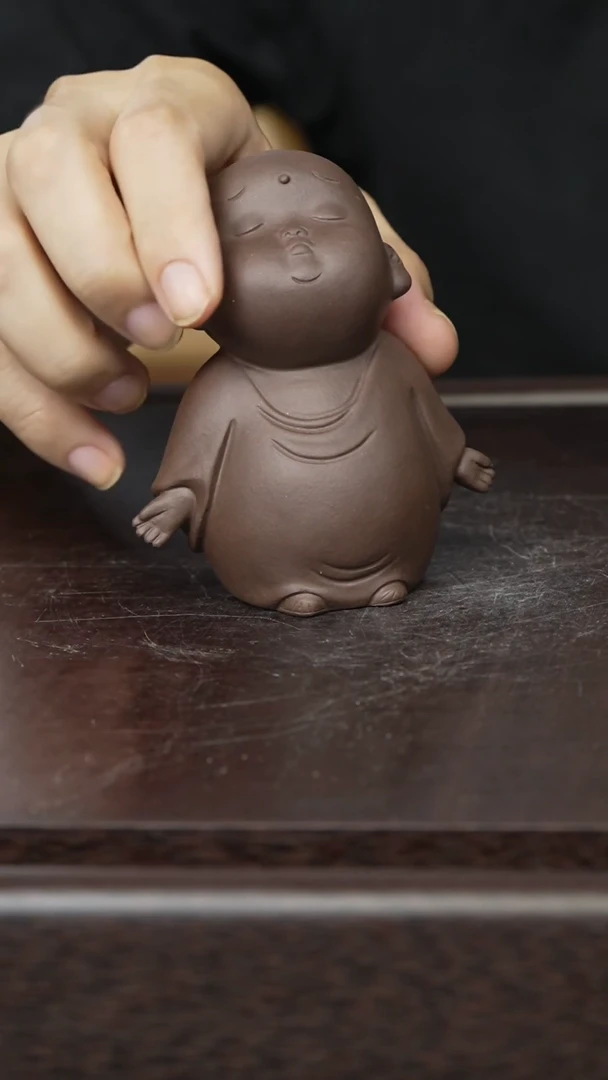 紫砂茶宠小和尚茶