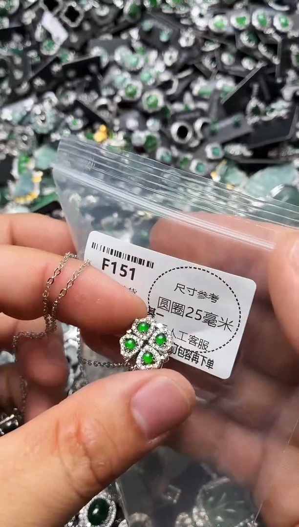 翡翠未镶嵌颈饰F151项链