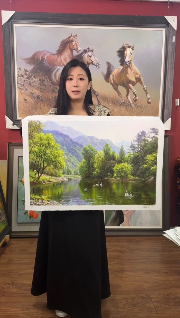 油画【6号】约50*70cm丨朝鲜原创纯手绘孤品油画丨顺丰包邮