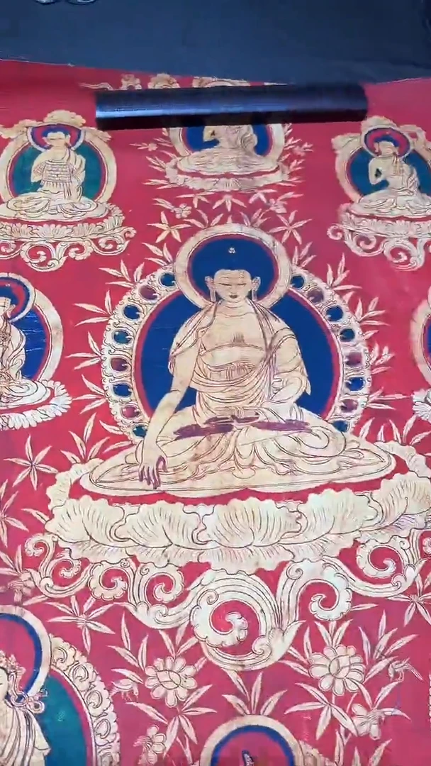卷轴画【主播精品】高端卷轴画——唐卡药师佛