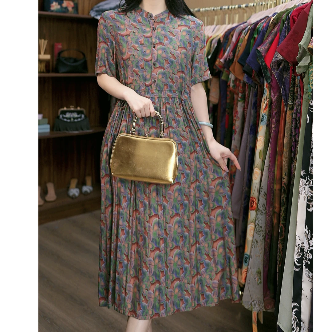 1985-35新款舒适时尚印花连衣裙