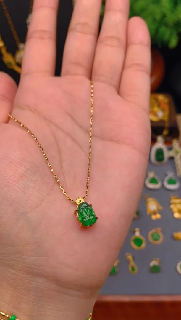 【闪购商品】翡翠吊坠(不含链)银S925镶嵌貔貅潘多拉