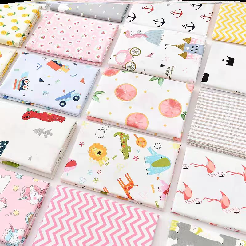 100%纯棉斜纹布料做床单被罩布料可做抱被高档布料