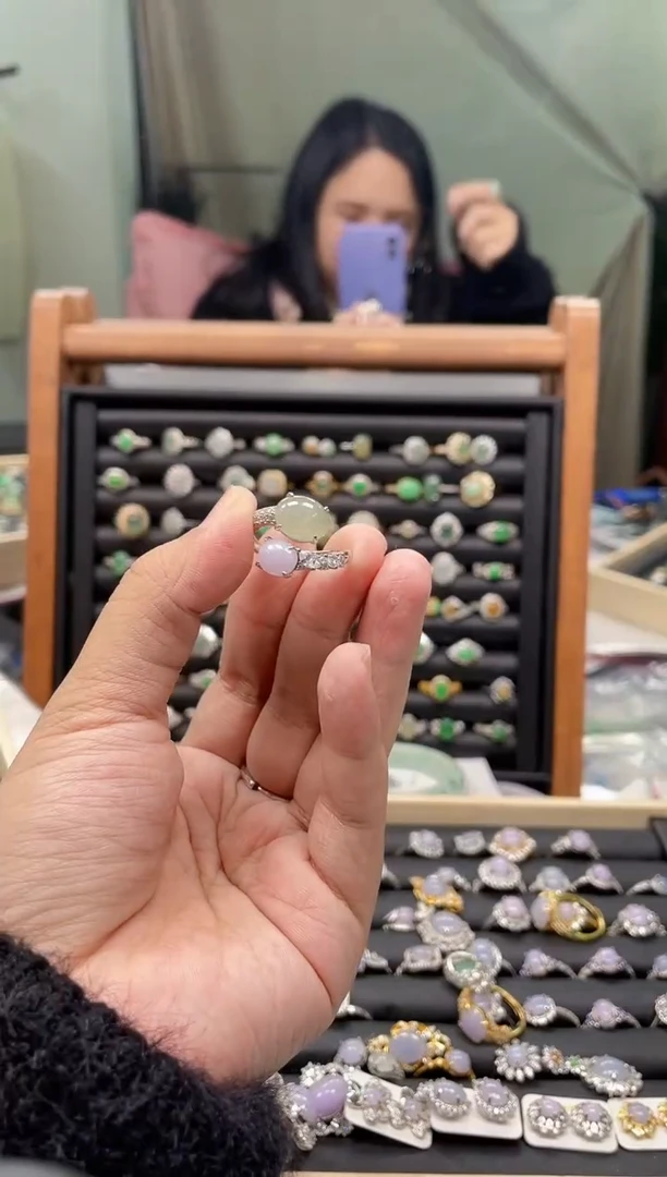 【闪购商品】翡翠戒指未镶嵌天然翡翠A货蛋面戒指