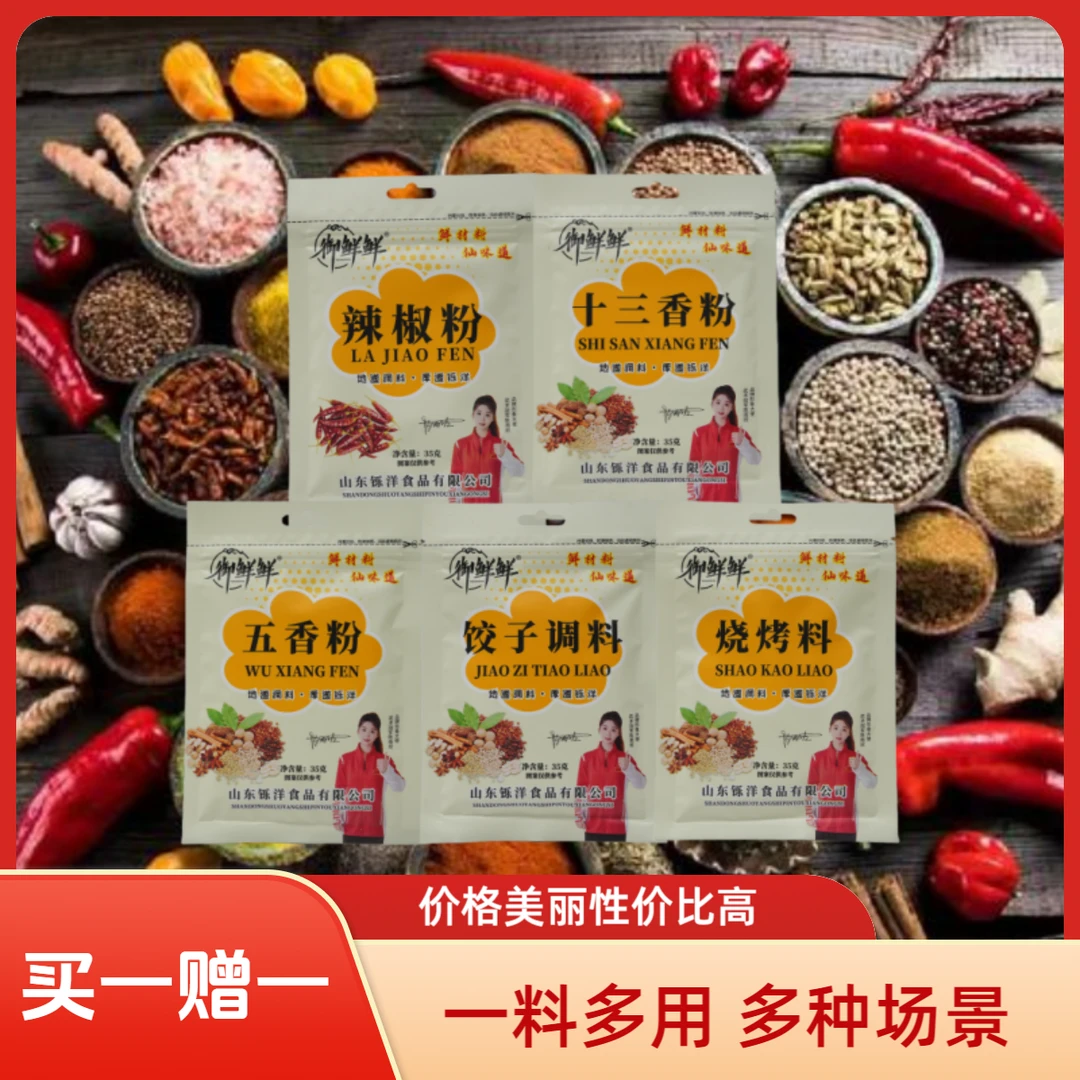 【买一赠一】辣椒粉烧烤料饺子调料十三香粉五香粉调馅炖肉烧烤好吃