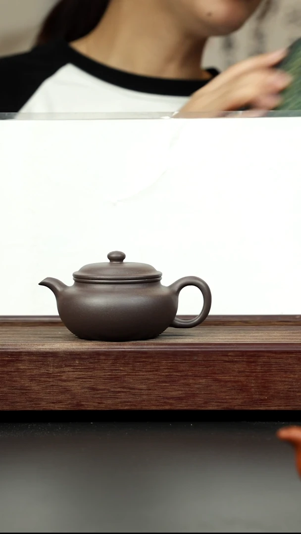 紫砂茶壶天青 永福莲子