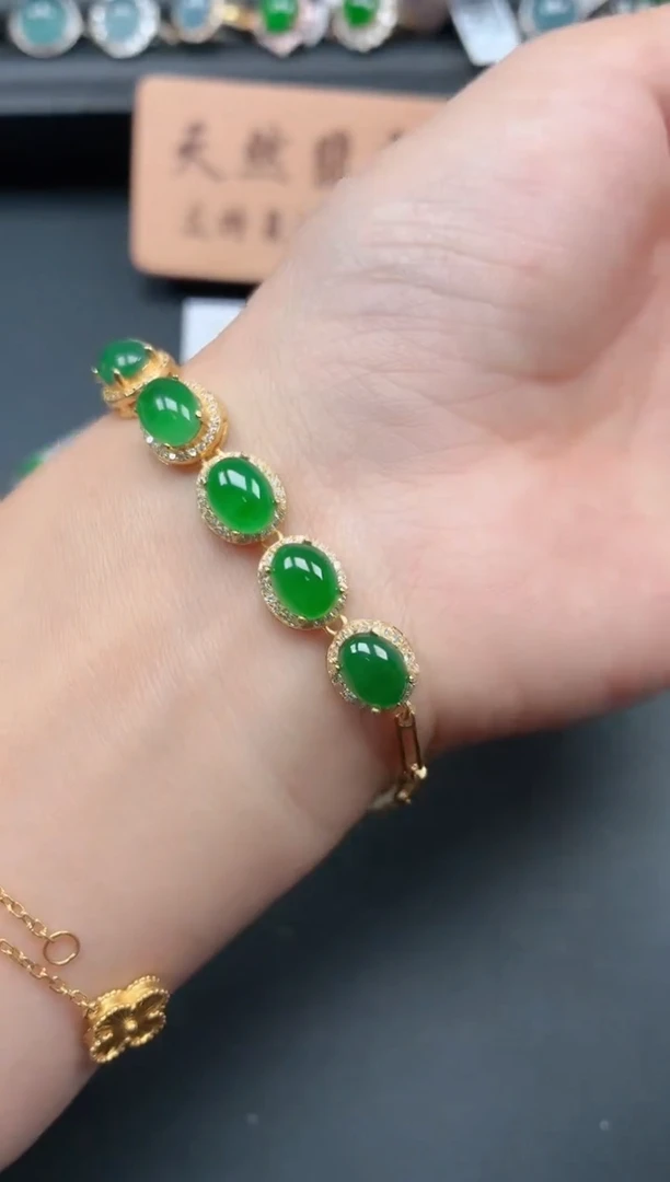 银S925镶嵌戒指翡翠11