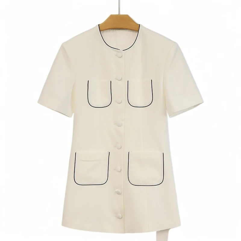 L5655-伍莎服饰云仓百搭时尚新款连衣裙#VSD36L020