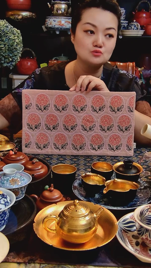 茶具刺子绣20,35厘米特价