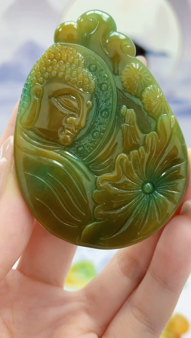 定制翡翠未镶嵌5152jw-毛货挂件67