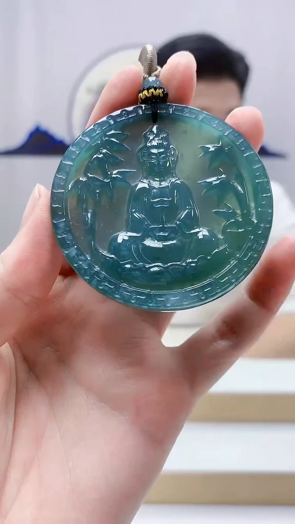 未镶嵌定制翡翠4917zm-毛货挂件37观音