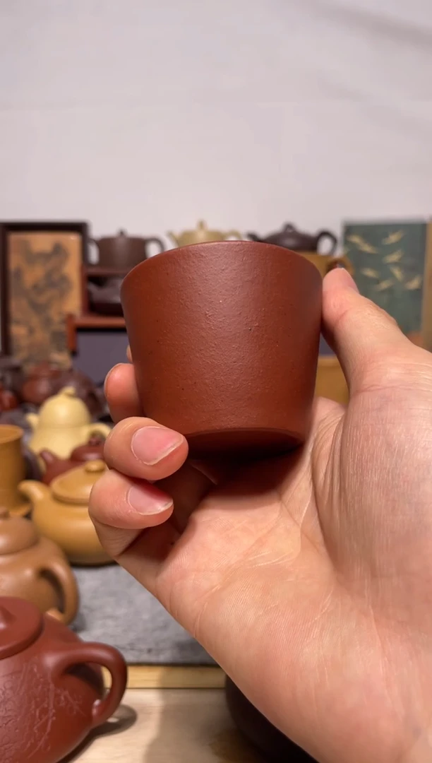 茶壶紫砂小煤窑朱泥手工泥可乐杯