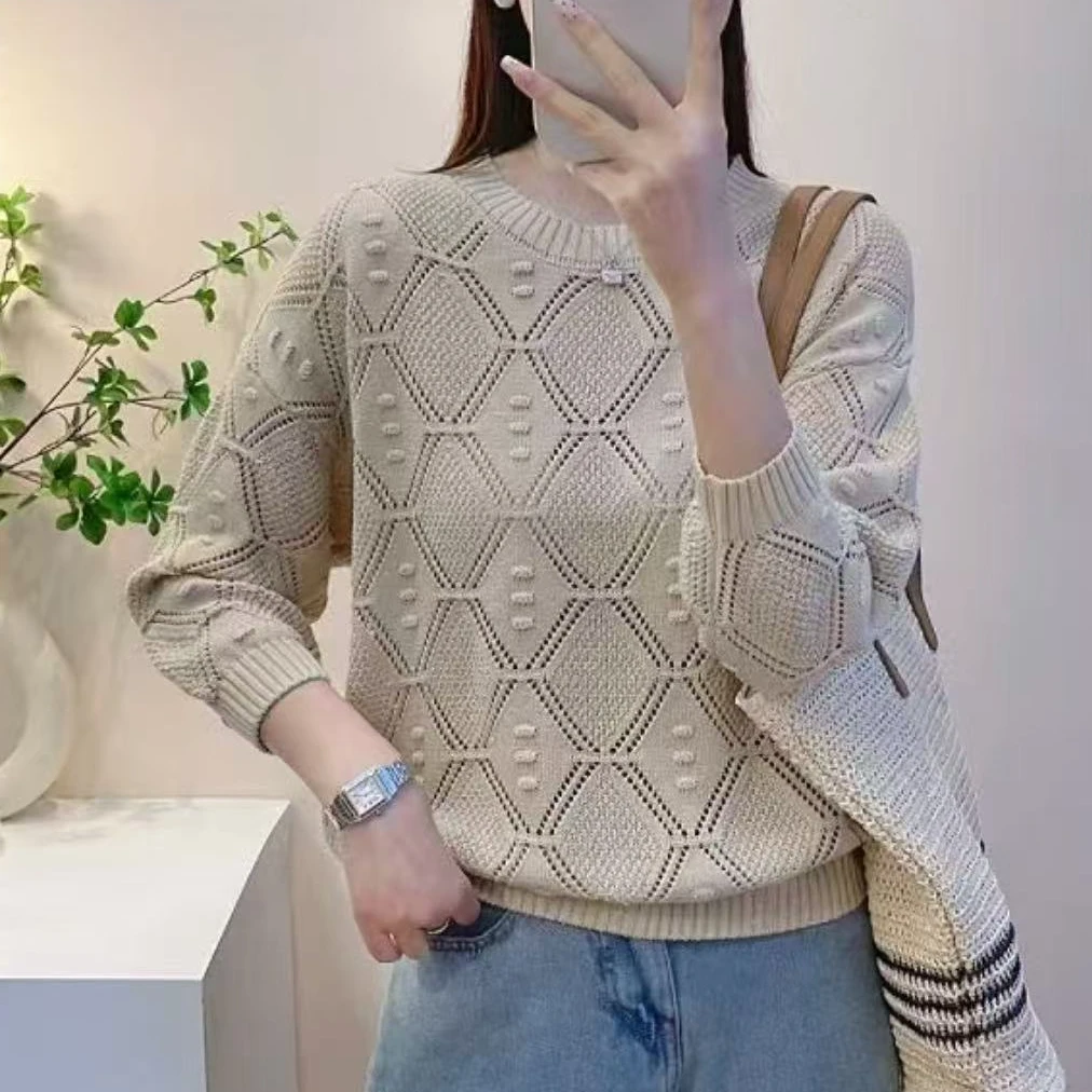 321#新款针织衫显瘦时尚百搭圆领20