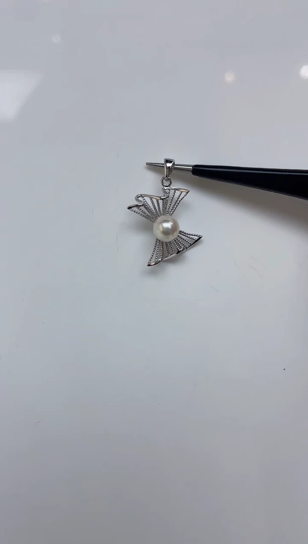 海水珍珠银S925镶嵌颈饰