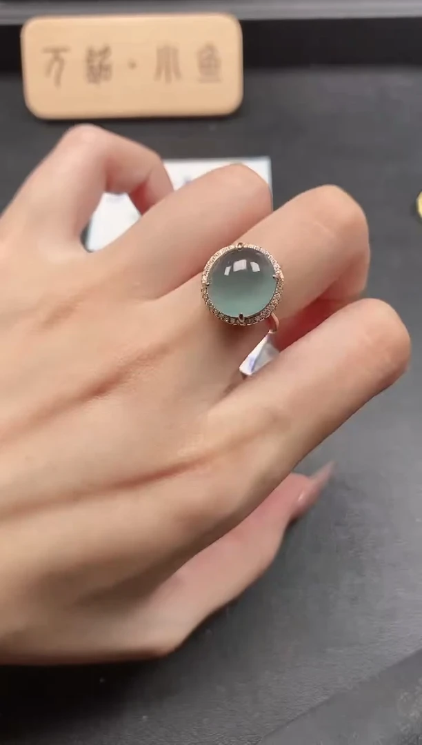银S925镶嵌戒指翡翠51511