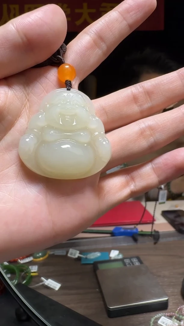 【闪购商品】和田玉吊坠未镶嵌和田玉佛公40*40
