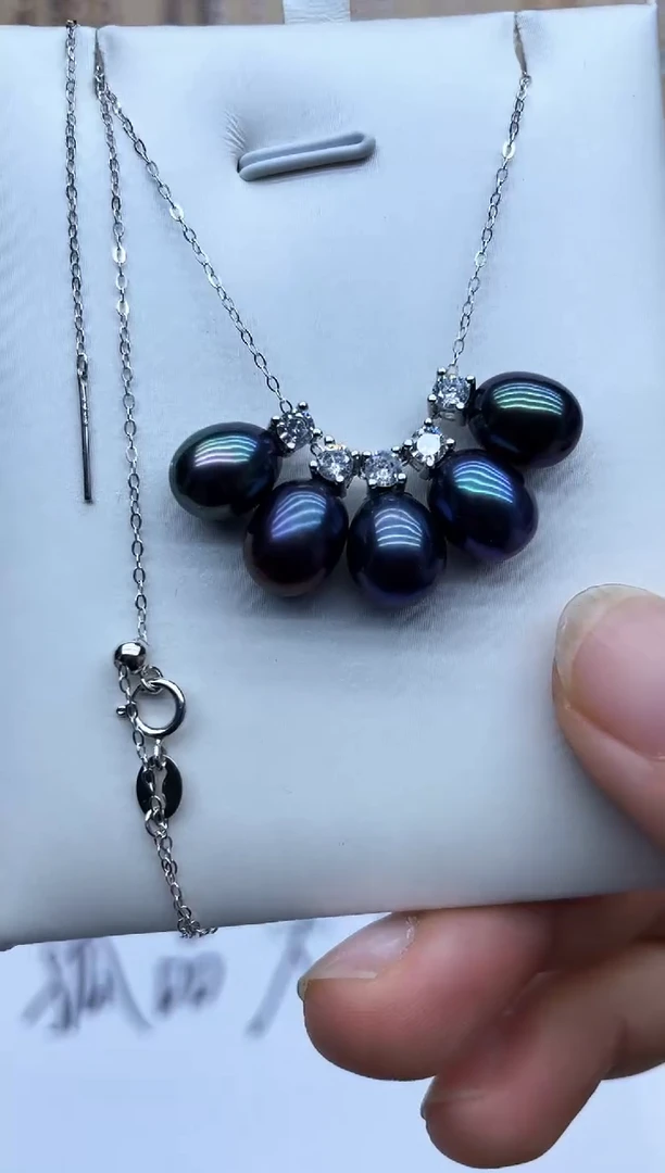 淡水珍珠银S925镶嵌吊坠(不含链)吊坠多样性发其一