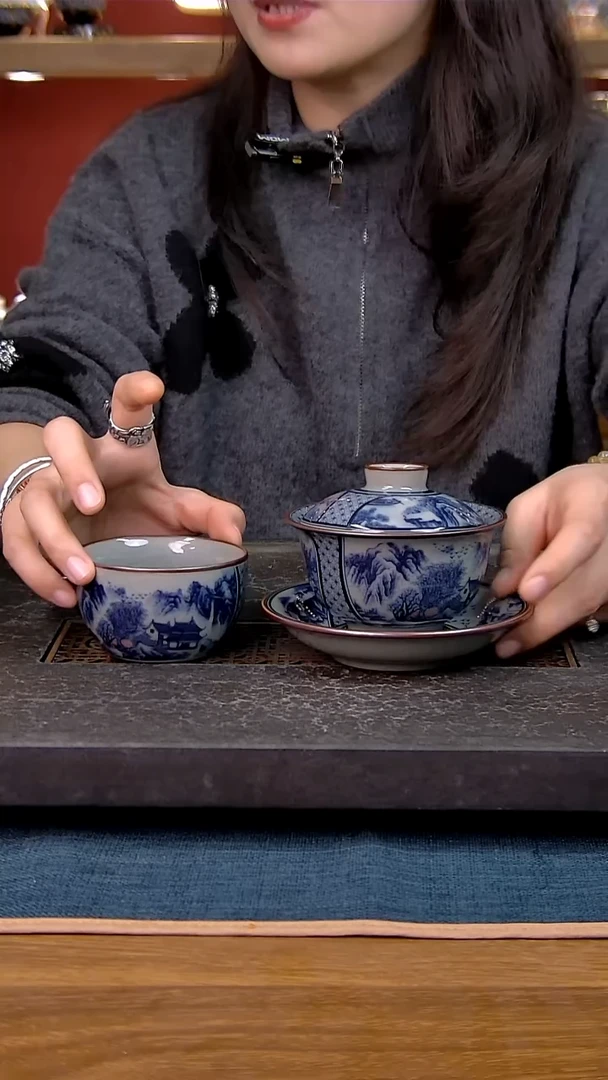 简装家用款2件套 老陶泥开片纹陶瓷茶具