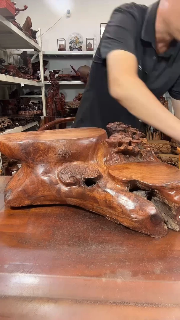 木用****1红木随形创意底座yyds