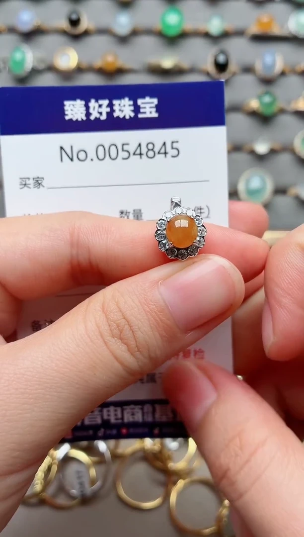 银S925镶嵌戒指翡翠1